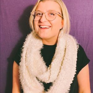 Fluffy infinity scarf